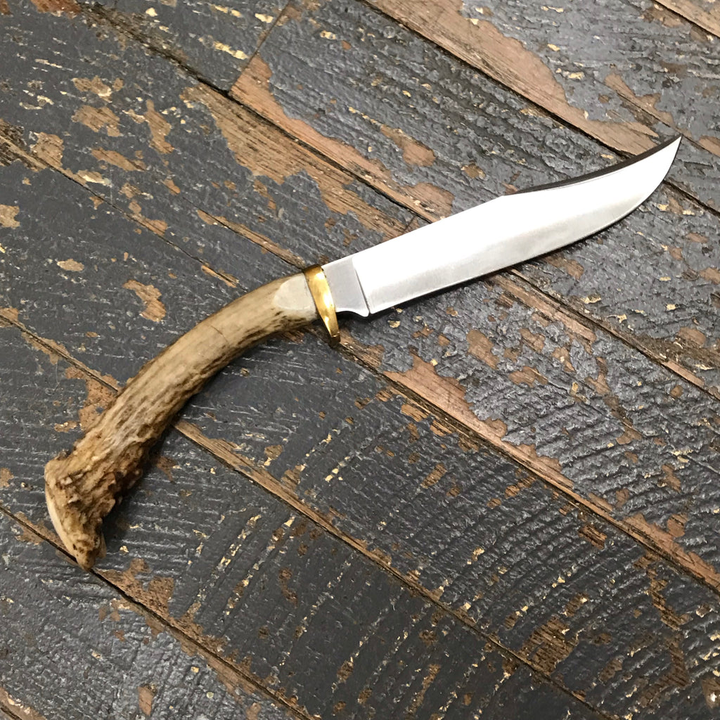Custom Handmade Whitetail Deer Antler Handle Stag Knife Blade #12