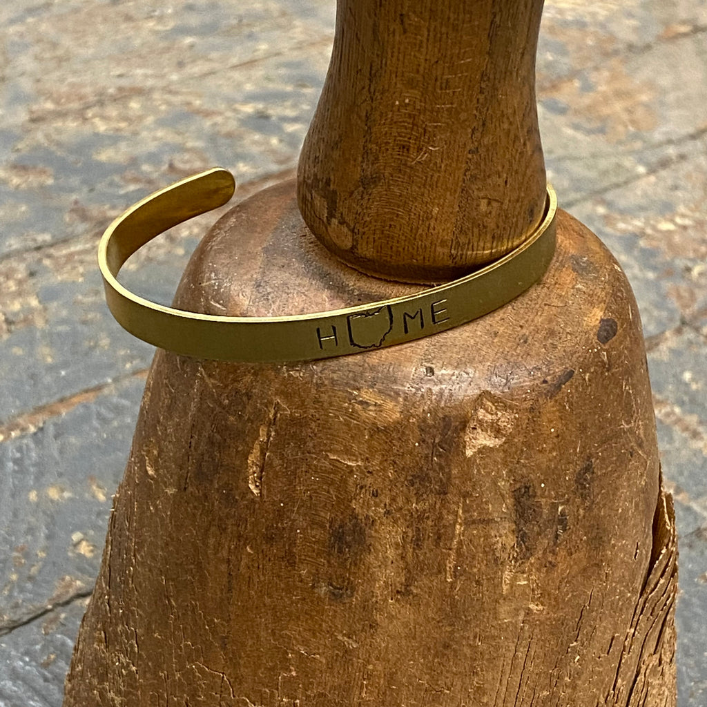 Custom Hand-Stamped Brass Cuff Bracelet