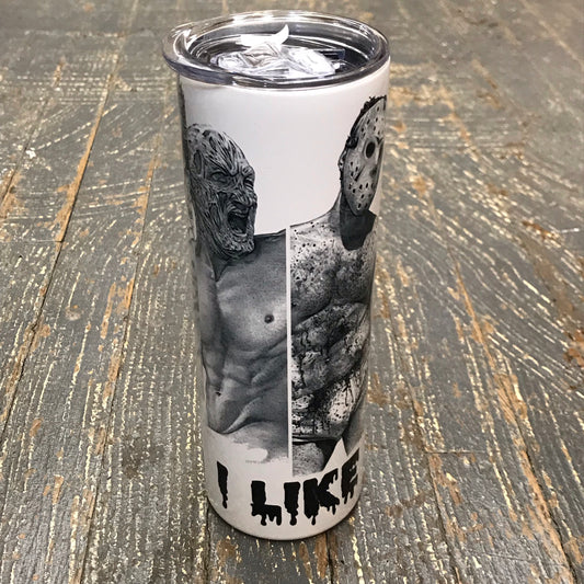 Halloween Villains Bad Boys Tall Skinny Tumbler