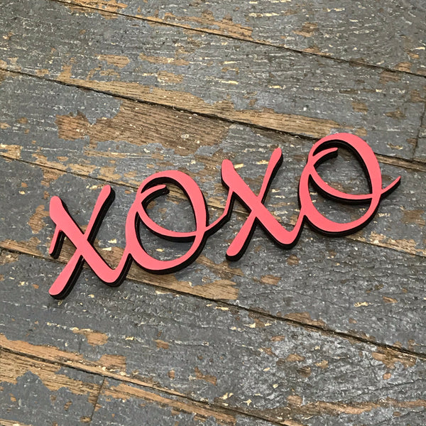 Laser Cut Wood Word Holiday Valentines Day XOXO 
