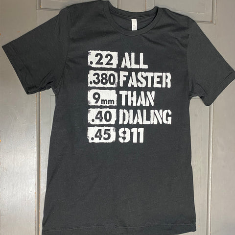 All Faster Dialing 911 Ammo Graphic Designer Short Sleeve T-Shirt