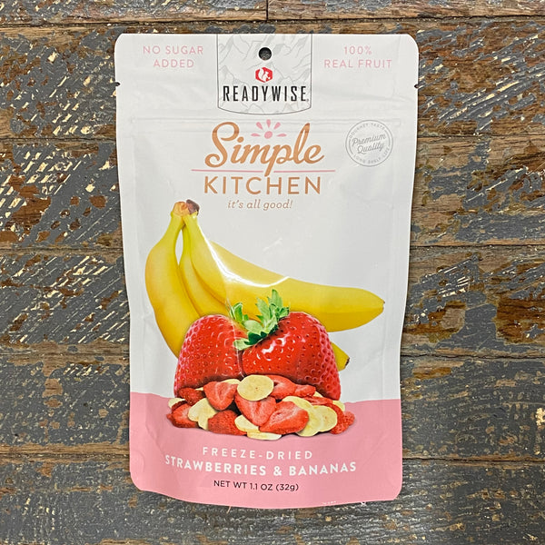 Simple Kitchen Ready Wise Freeze Dried Fruit Strawberries Bananas