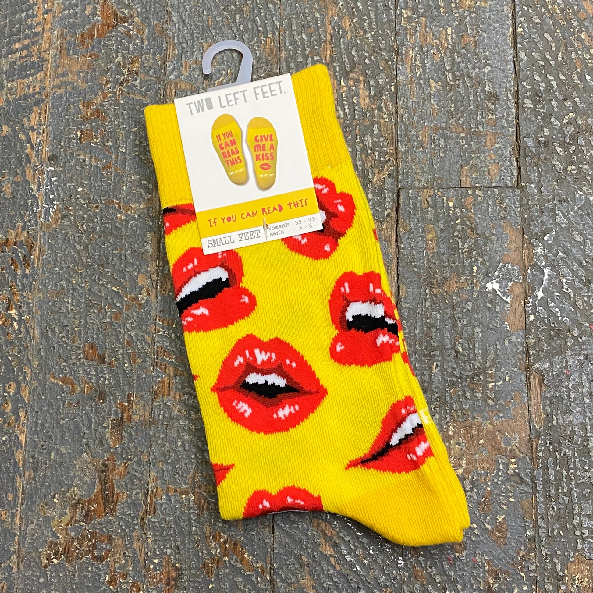 Give Me A Kiss Two Left Feet Pair Socks