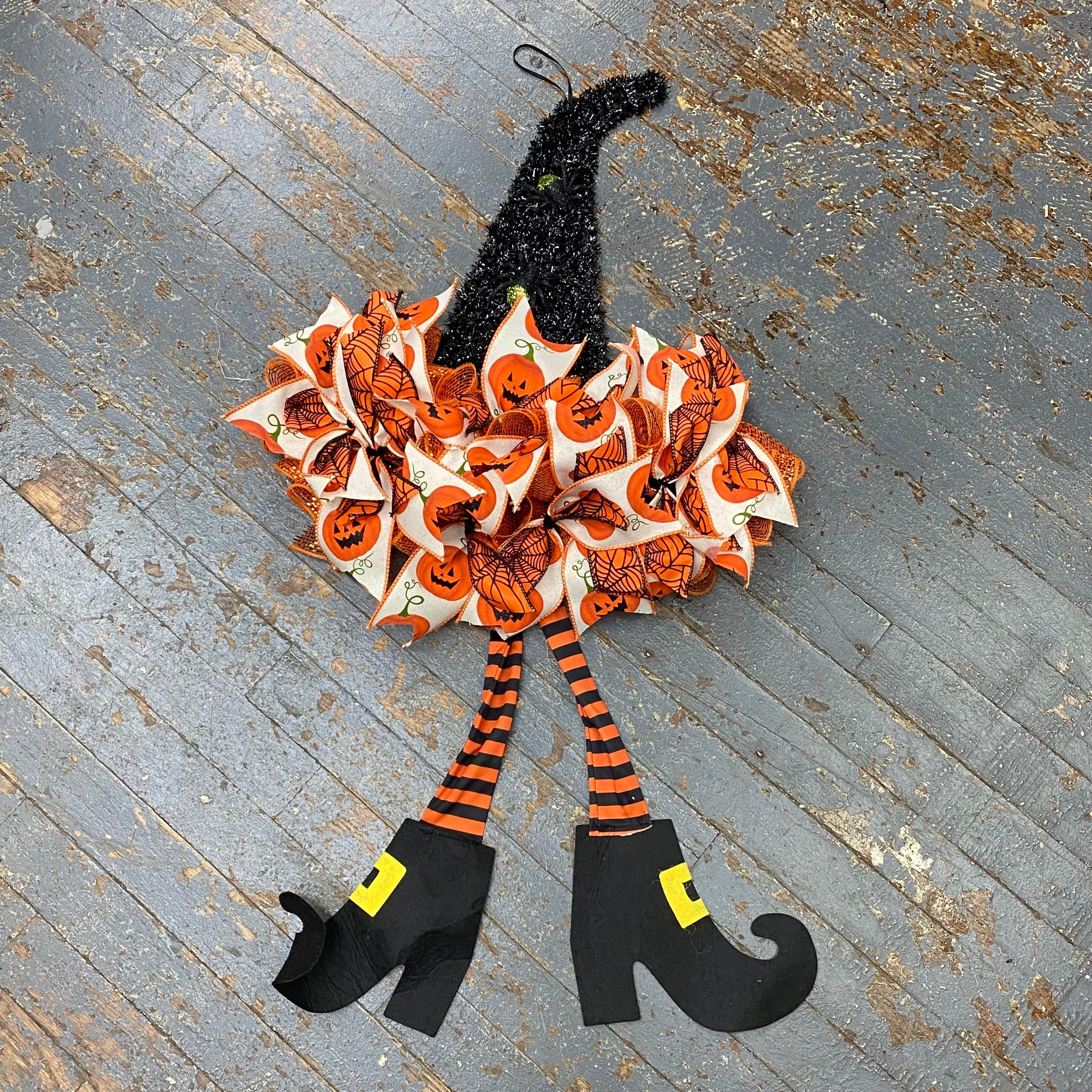 Halloween Witch Legs Seasonal Holiday Wreath Door Hanger