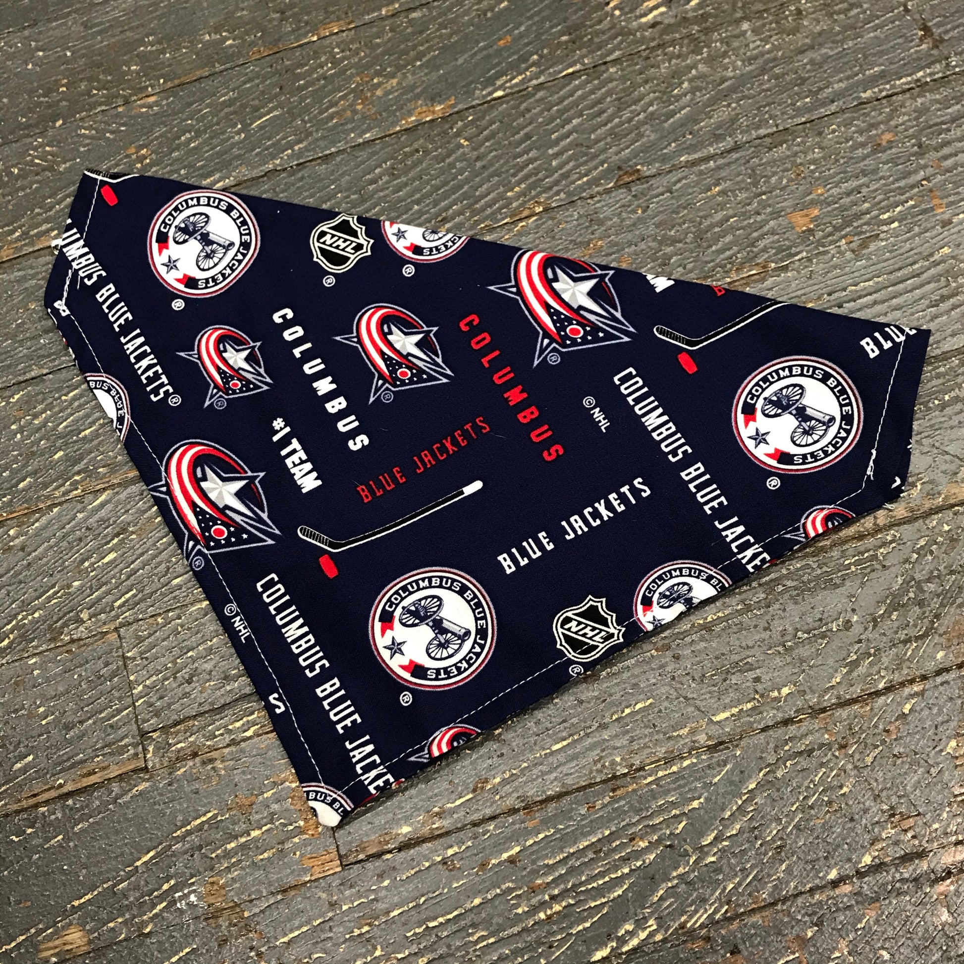 Columbus Blue Jackets NLH Hockey Dog Collar Pet Bandanna Neck Scarf