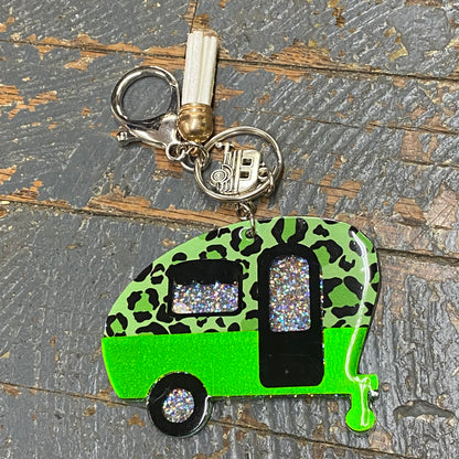 Acrylic Camper RV Key Fob Charm Tassel Key Chain