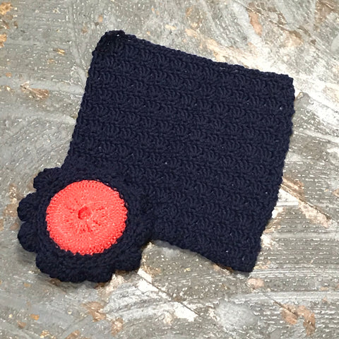 Crocheted Kitchen Cleaning Set Dishcloth Rag Cloth Scrubbie Combo Navy