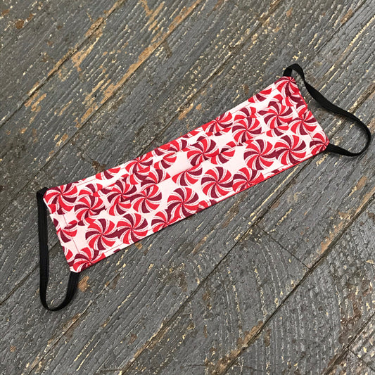 Peppermint Christmas Candy Handmade Cotton Cloth Face Mask Reversible Reusable