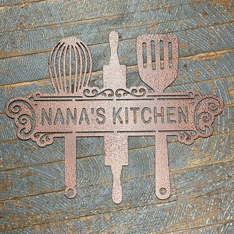 Nana's Kitchen Metal Sign Wall Hanger