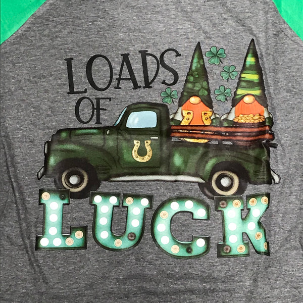 Loads of Luck Green Truck Gnome Graphic Designer Long Sleeve T-Shirt
