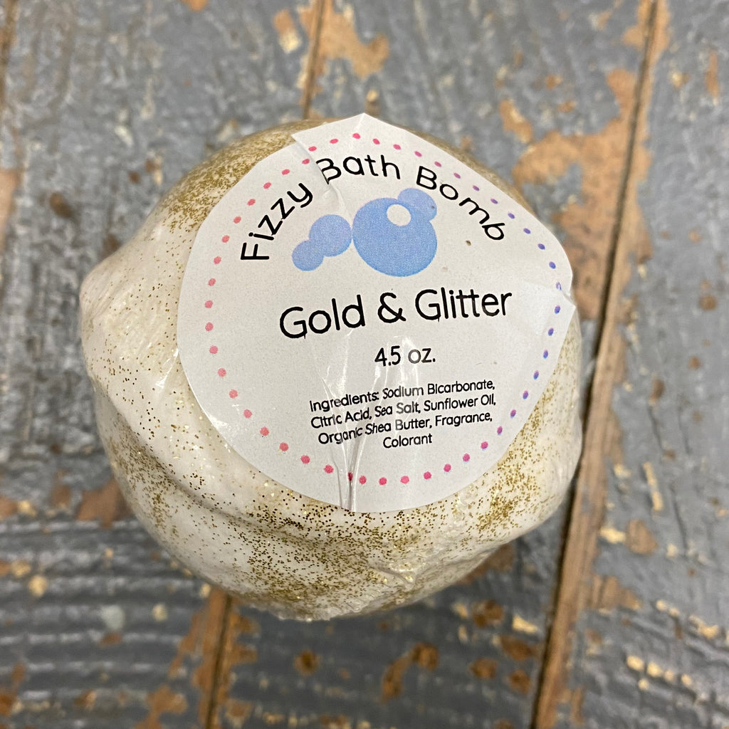 Gold Glitter Fizzy 4.5oz Bath Bomb