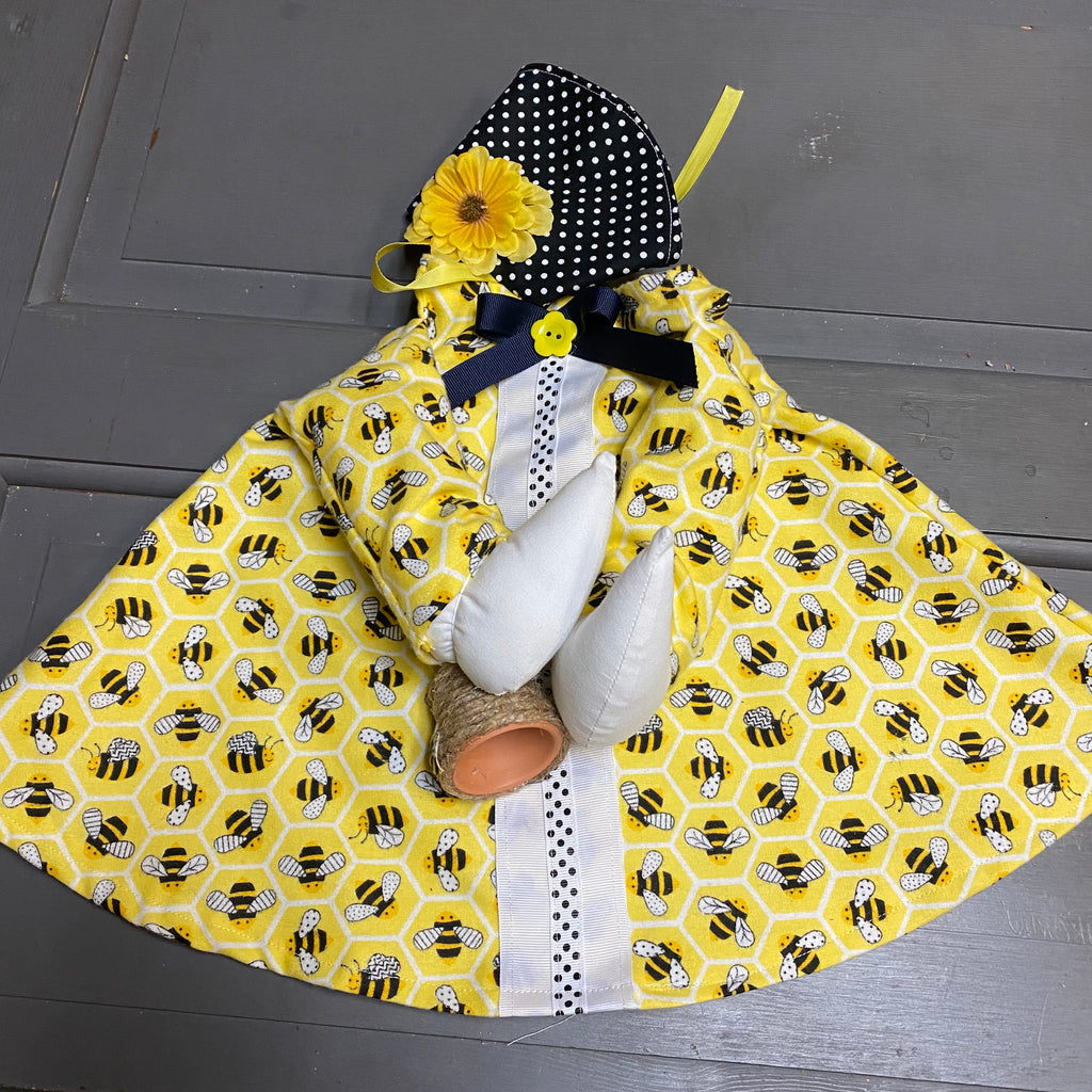 Goose Clothes Complete Holiday Goose Outfit Yellow Bumble Bee Hive Dress and Hat Costume