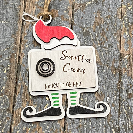 Santa Cam Elf Engraved Dimensional Holiday Ornament