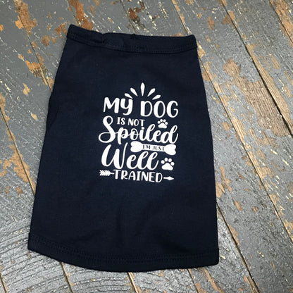 Dog Spoiled Navy Blue Dog Pet T-Shirt Doggie Skins Tank Apparel Back