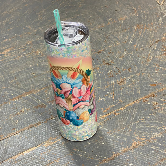 Easter Basket Bunny Gnome Tall Skinny Tumbler