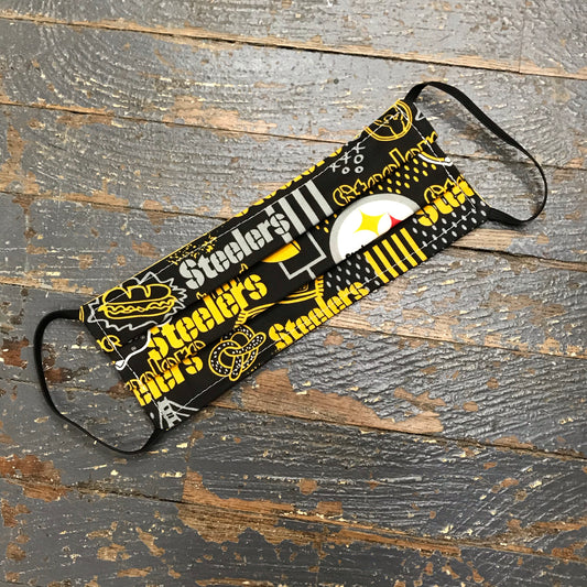 Pittsburgh Steelers NFL Football Handmade Cotton Cloth Face Mask Reversible Reusable