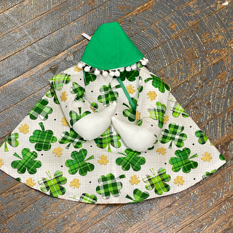 Goose Clothes Complete Holiday Goose Outfit St Patrick's Plaid Shamrock Dress and Top Hat