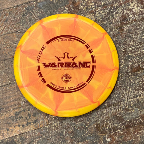 Disc Golf Mid Range Warrant Dynamic Disc Prime Burst Orange