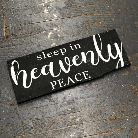 Sleep in Heavenly Peace Hand Painted Wooden Primitive Rustic Christmas Sign
