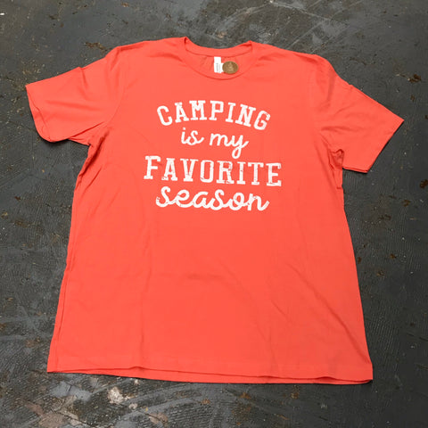 Camping Favorite Season Graphic Designer Short Sleeve T-Shirt