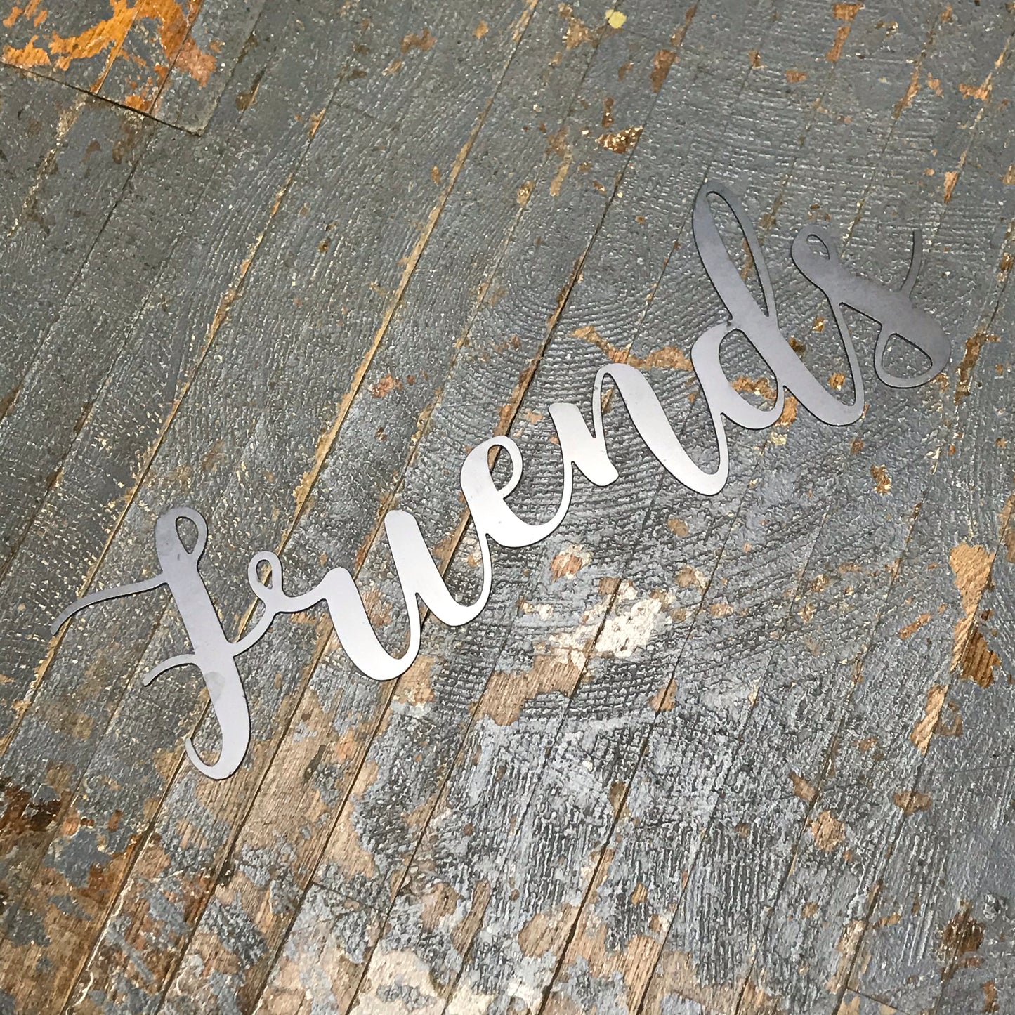 Friends Word Metal Sign Wall Hanger