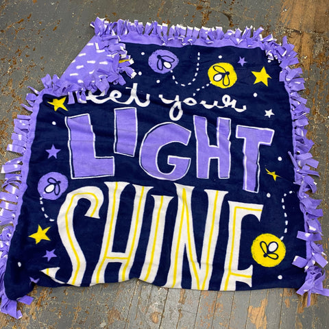 Plush Throw Fleece Tie Blanket Courtney Lynn Corgi Let Your Light Shine