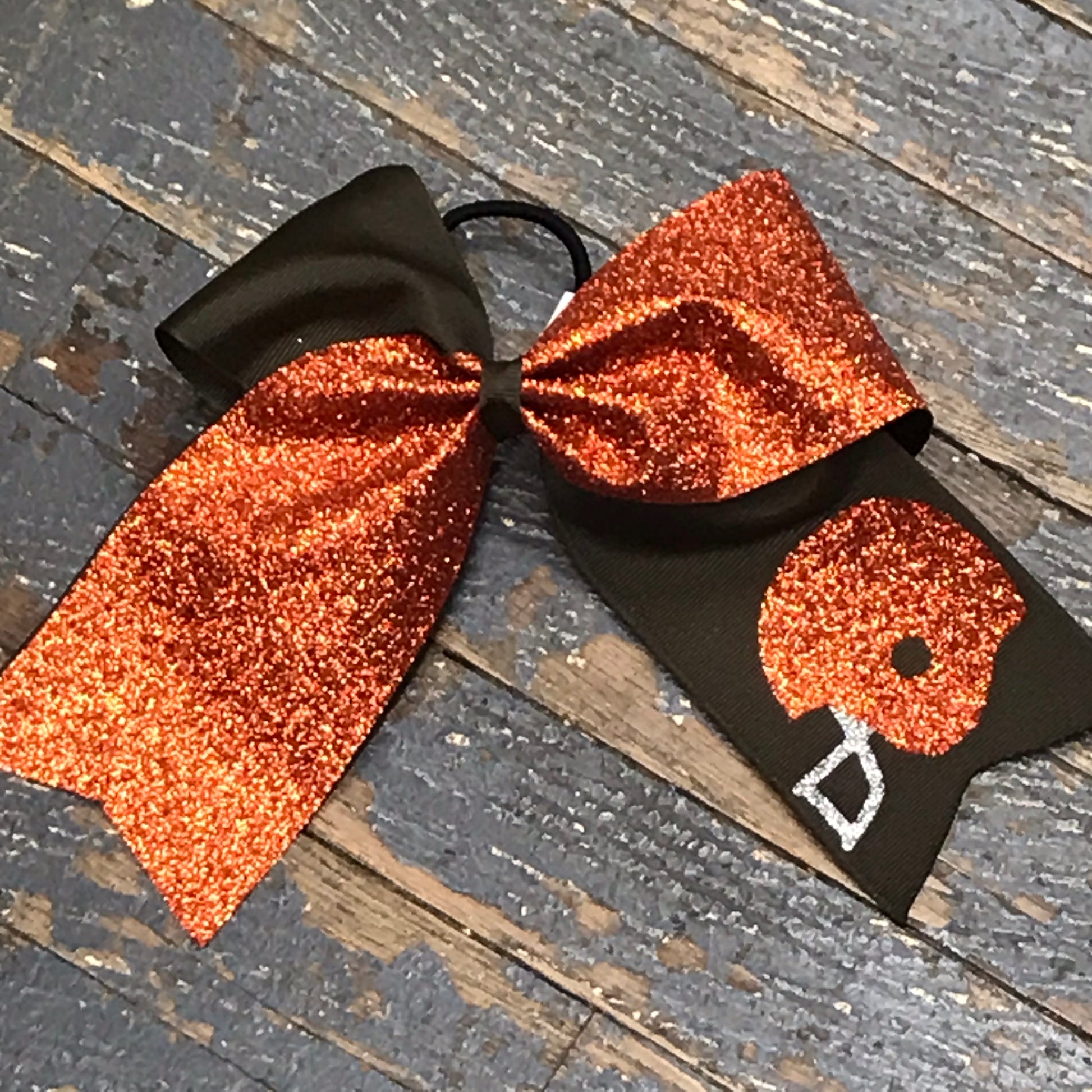 Hair Clip Ribbon Headband Cheer Team Spirit Big JoJo Bow Glitter Browns