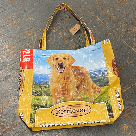 Upcycled Tote Purse Feed Bag Handmade Large Dog Retriever Handle Bag