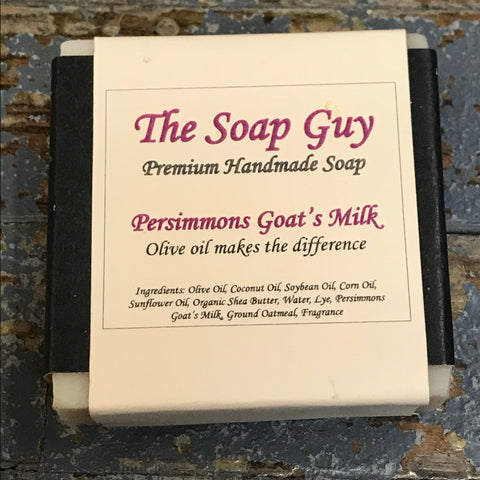 Bar Soap Cleansing Wash Premium Handmade Persimmons Goats Milk
