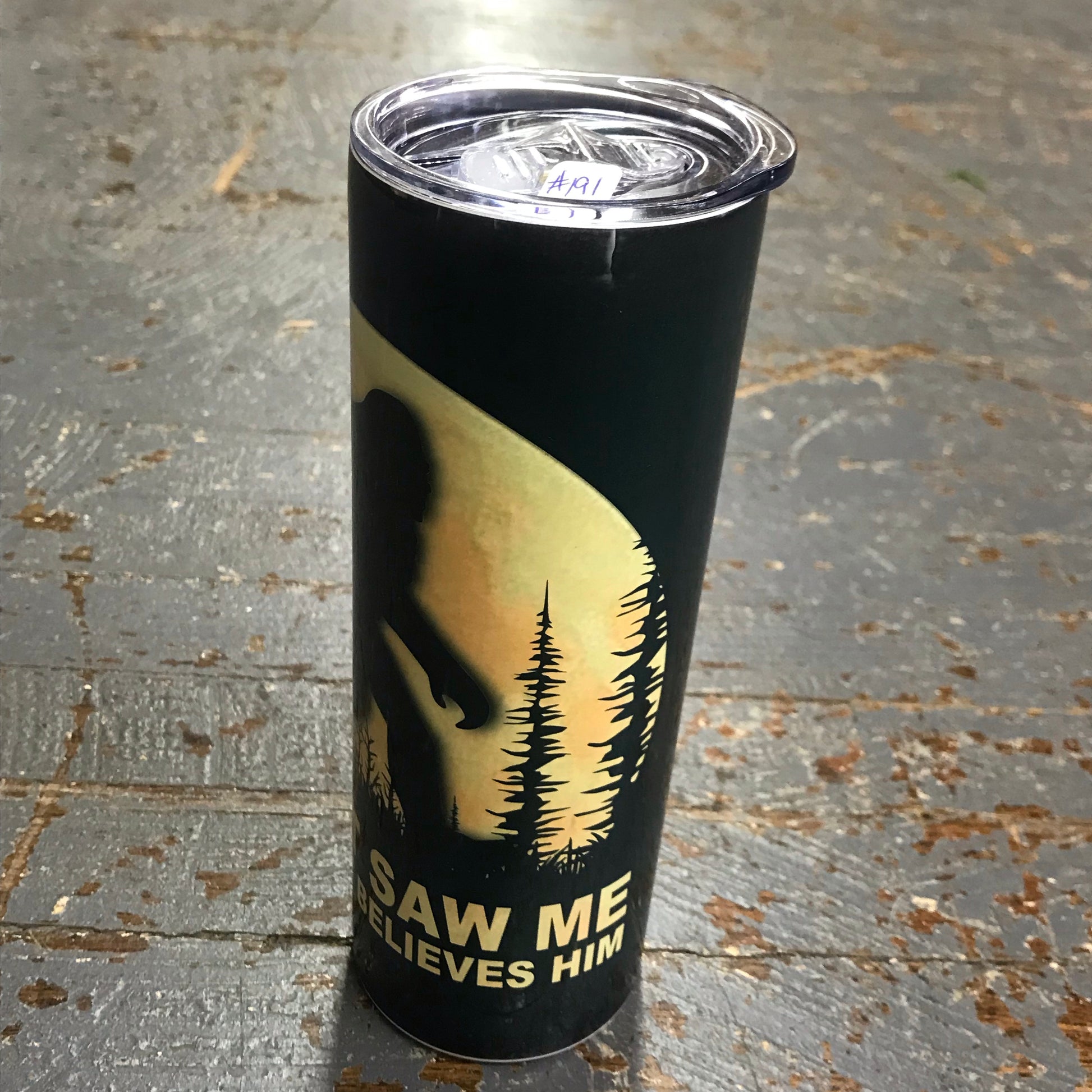 Big Foot Sasquatch Believe Tall Skinny Tumbler