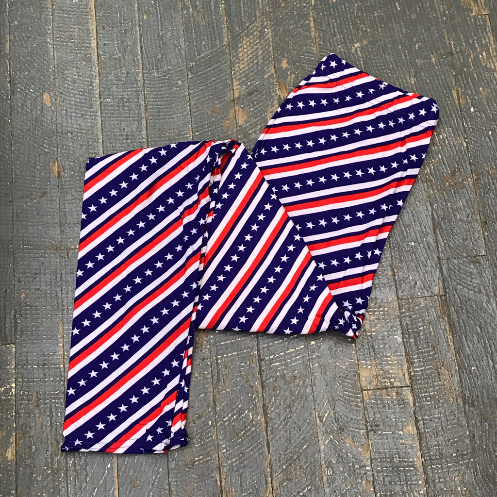 Spiral Stars Strips USA Leggings Printed