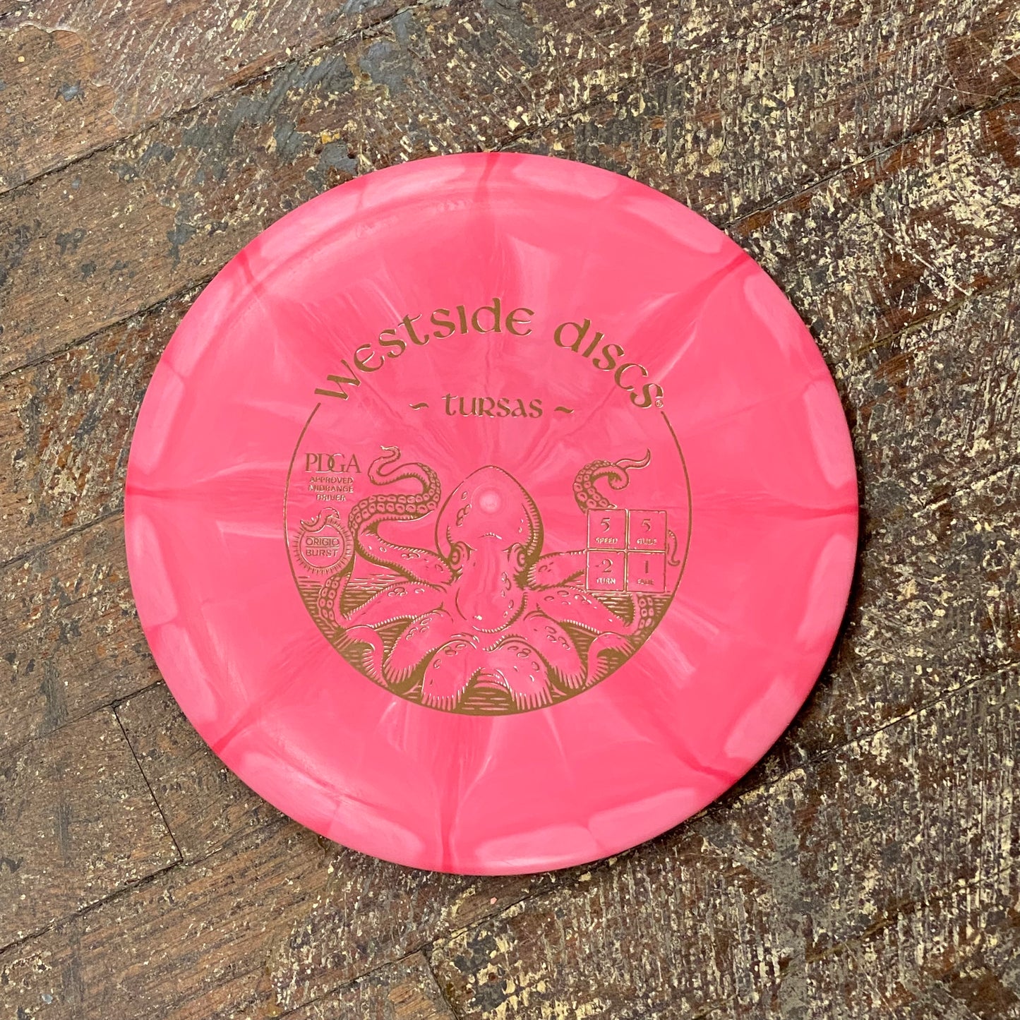 Disc Golf Mid Range Driver Tursas Westside Disc Origio Burst Red