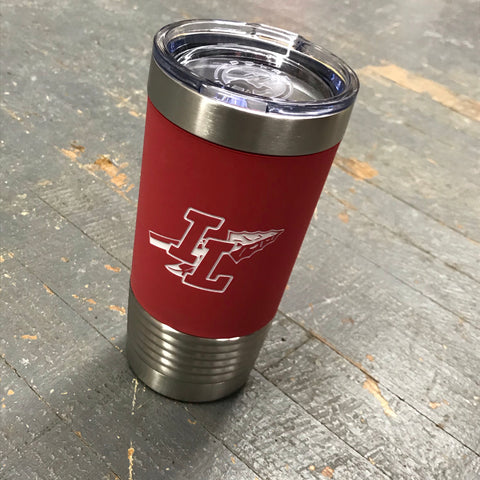 Indian Lake Lakers Stainless Steel 20oz Wine Beverage Drink Travel Tumbler Red