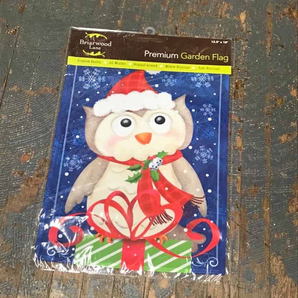 Christmas Owl Winter Holiday Garden Flag