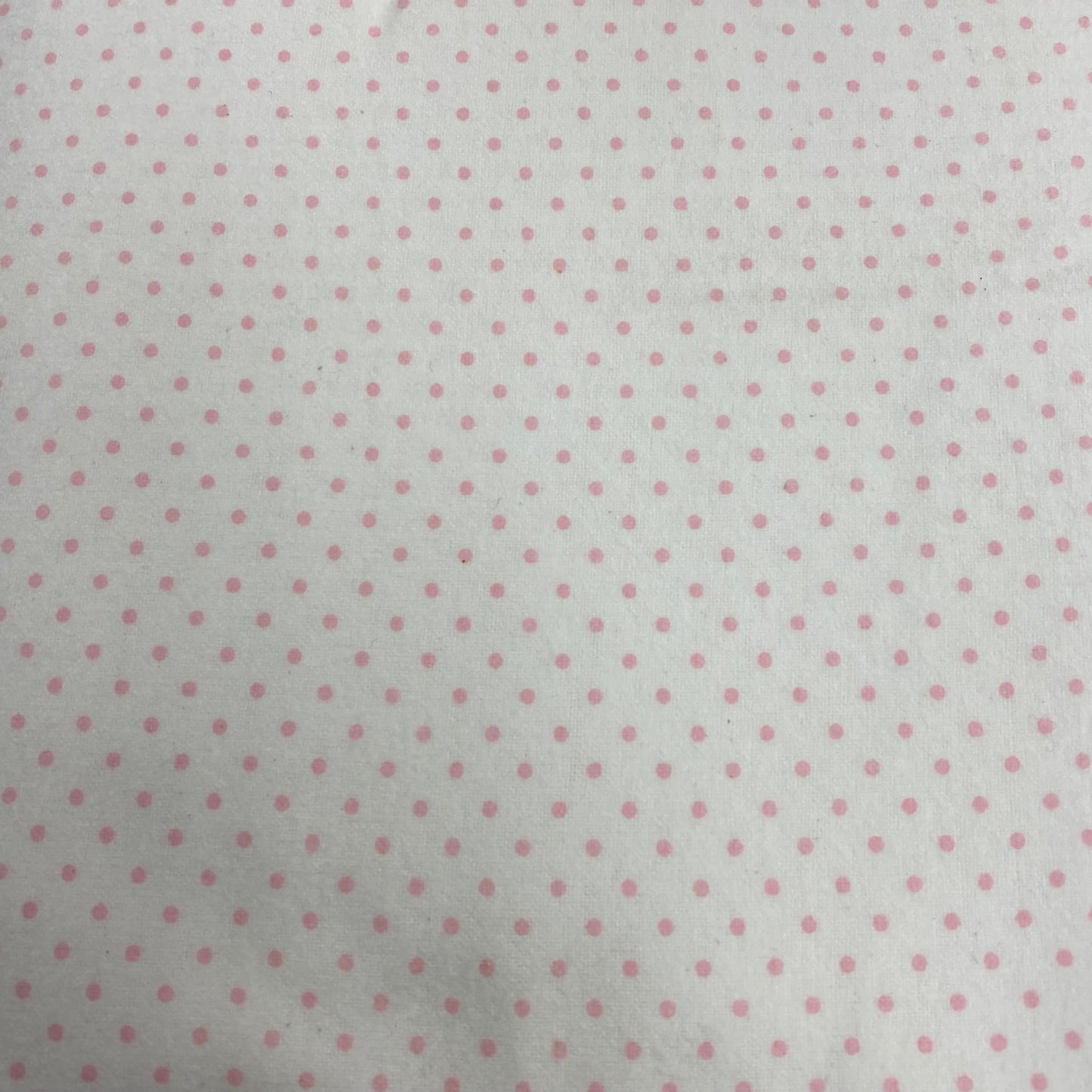 Super Snuggle Flannel Quilt Fabric by the Yard Cotton Material Pink White Dots