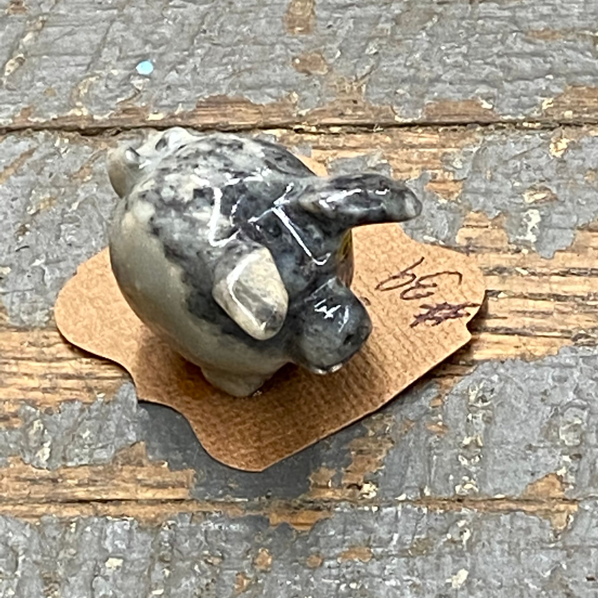 Soapstone Miniature Animal Figurine Pig