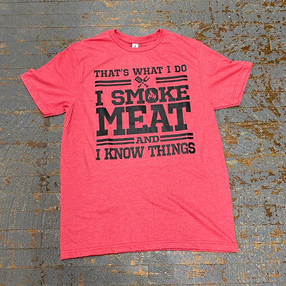 Smoke Meat Know Things Graphic Designer Short Sleeve T-Shirt