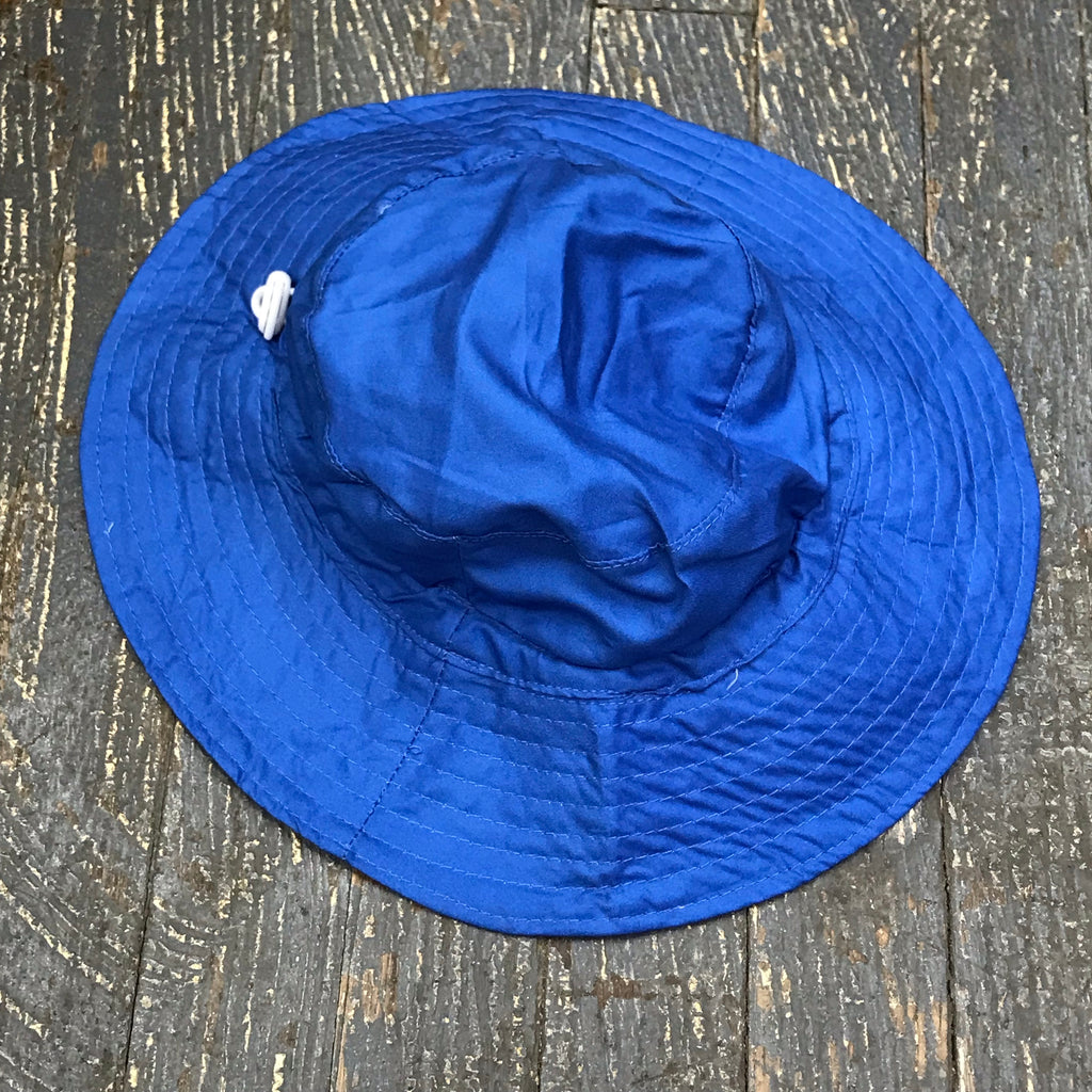 Infant Toddler Sun Hat Bucket Hat Drawstring Ball Cap Blue