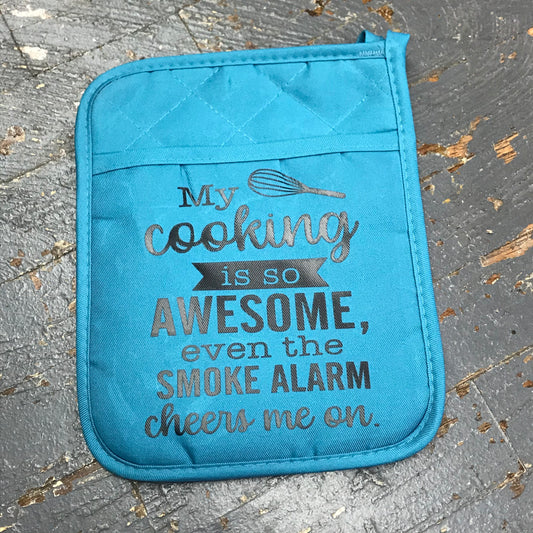 Cooking Awesome Smoke Alarm Cheer Oven Mitt Baking Mit