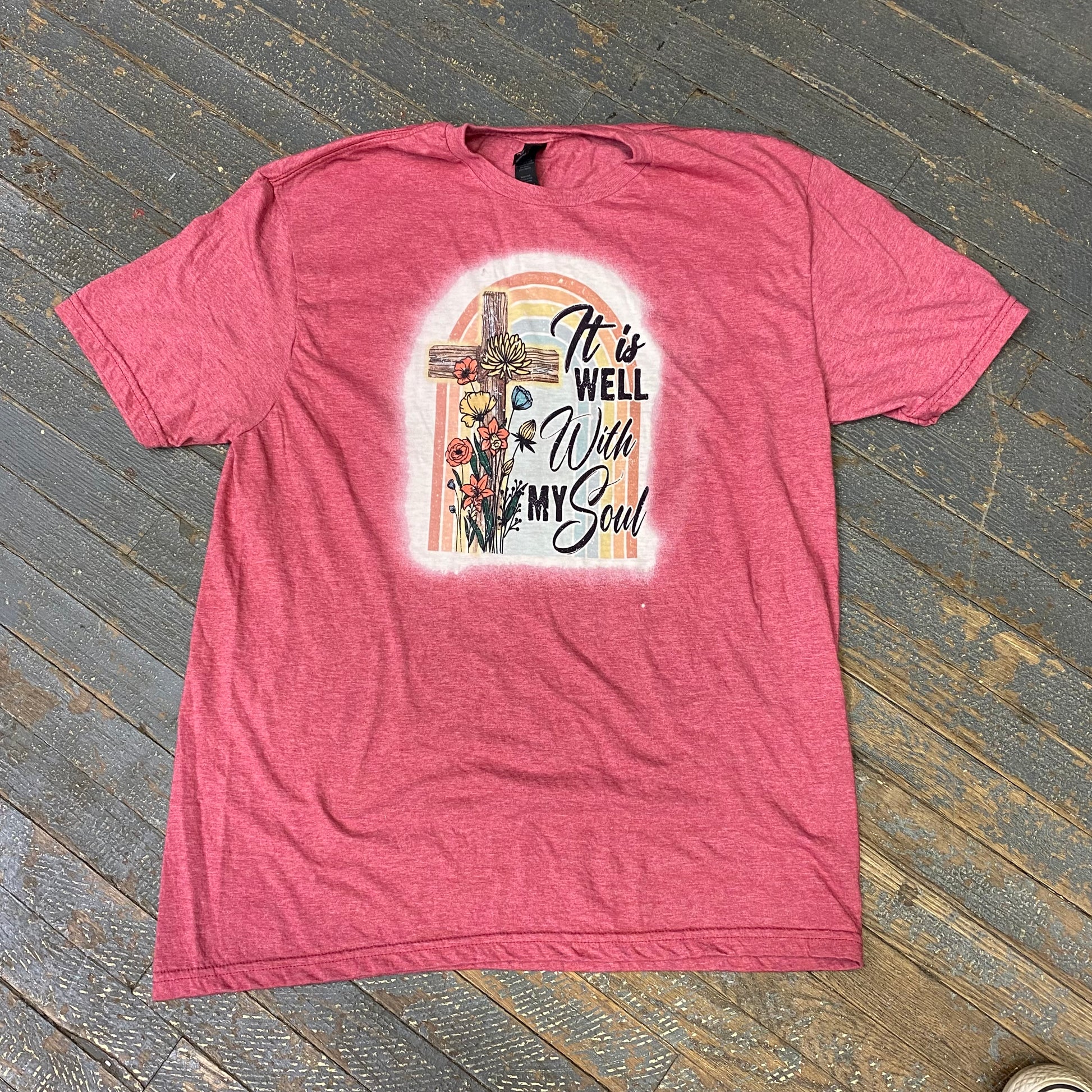 It's Well with My Soul Bleached Graphic Designer Short Sleeve T-Shirt