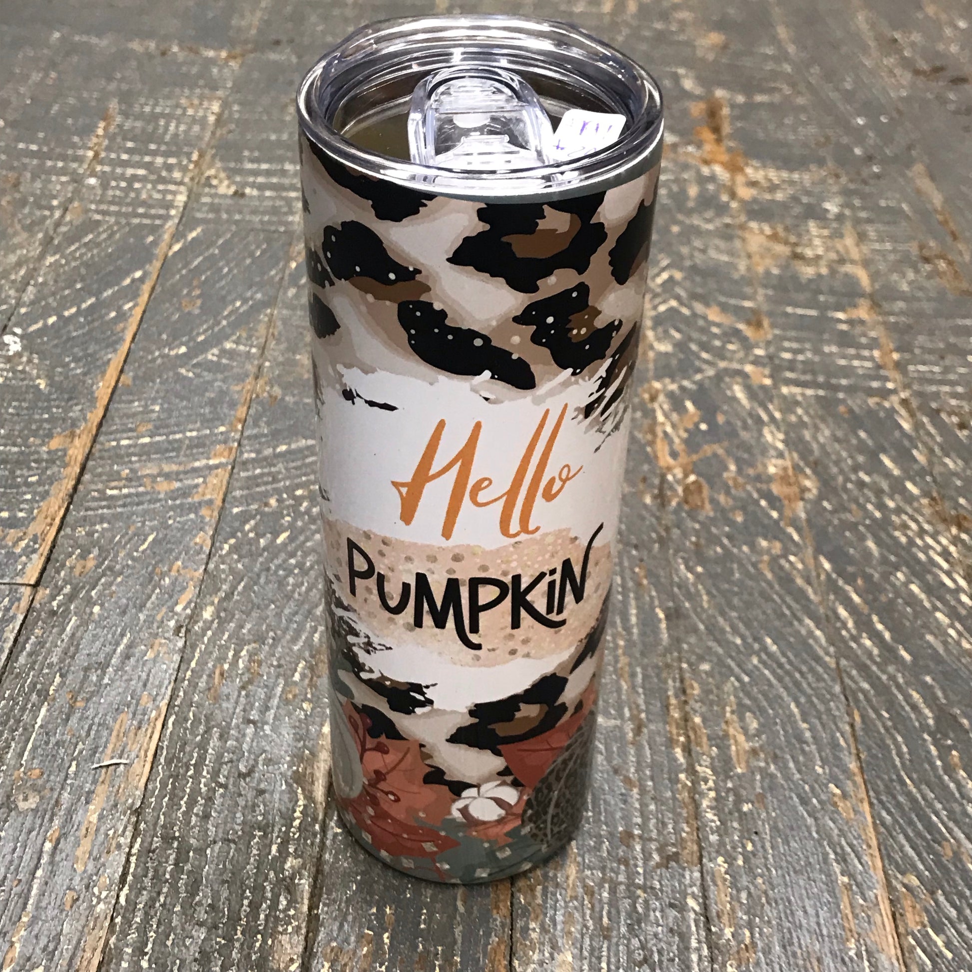 Fall Harvest Hello Pumpkin Tall Skinny Tumbler