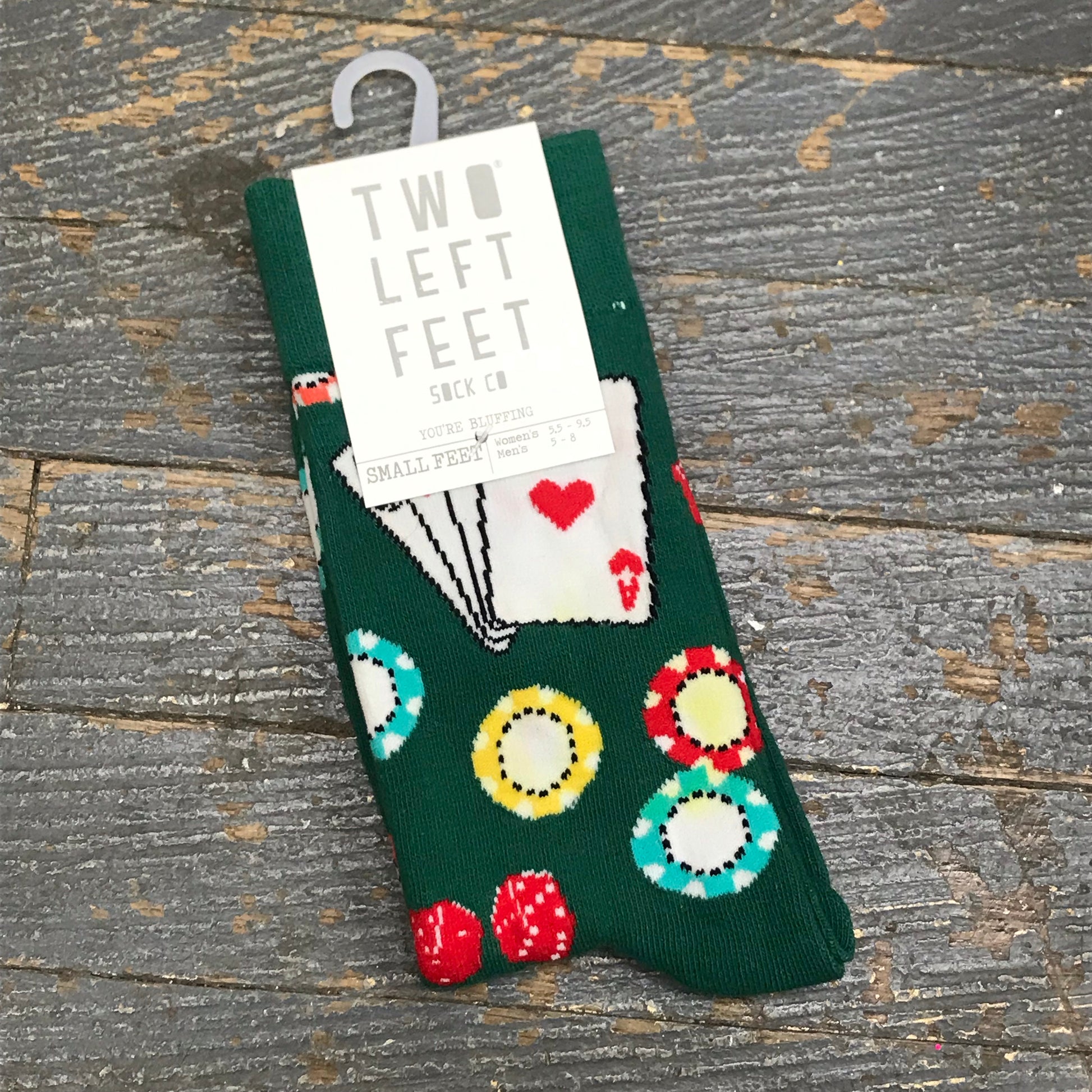 You're Bluffing Vegas Gamble Two Left Feet Pair Socks