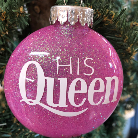 Holiday Christmas Tree Ornament His Queen