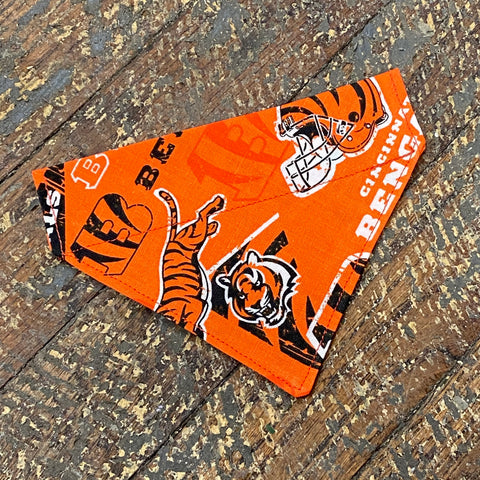 Cincinnati Bengals NFG Football Orange Dog Collar Pet Bandanna Neck Scarf XS