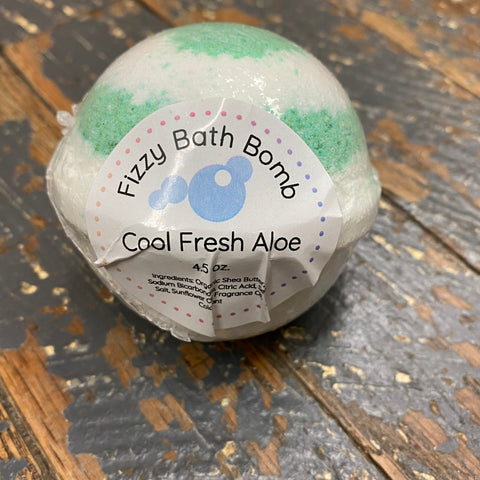 Cool Fresh Aloe Fizzy 4.5oz Bath Bomb