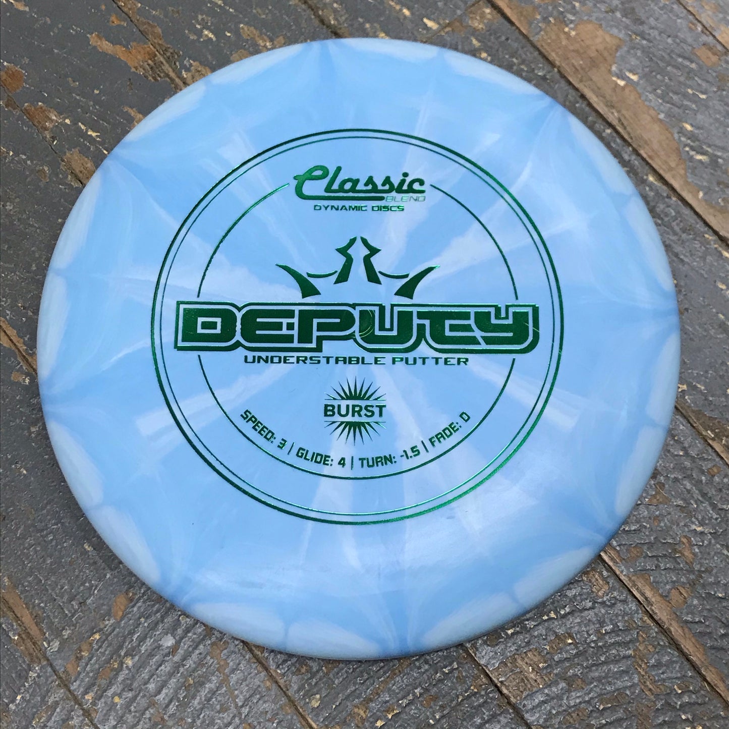 Disc Golf Putter Deputy Dynamic Disc Prime Burst Blue