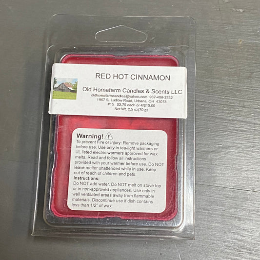 Red Hot Cinnamon Old Homefarm Melt Bar Soy Candle