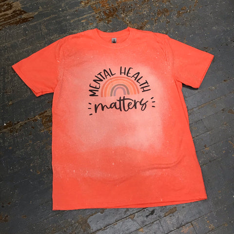 Mental Health Matters Bleached Graphic Designer Short Sleeve T-Shirt