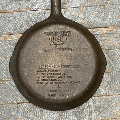 Wagner's Original 1891, 11 fashion 3/4 Inch Cast Iron Skillet, Made In the USA.