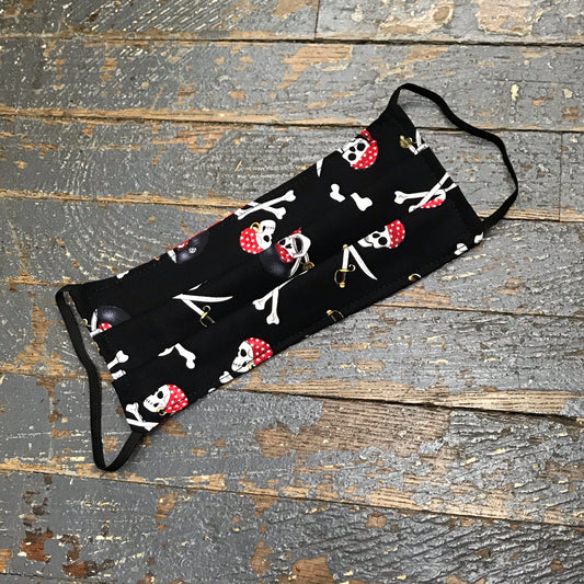 Pirate Skull Handmade Cotton Cloth Face Mask Reversible Reusable